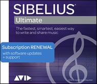 Sibelius-Ultimate 1-Year Software Updates and Support Plan, Multiseat RENEWAL Educational 1-Year Sof